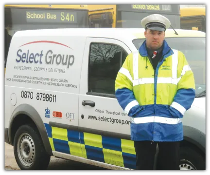 Security Guard with Van